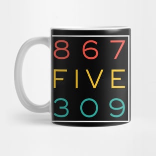 8675309 Nostalgic and Funny 70s 80s Retro Vintage Mug